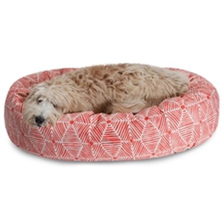 MAJESTIC PET 40 in. Charlie Salmon Sherpa Bagel Bed 78899554468